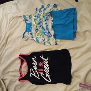 2 girls justice brand tank tops